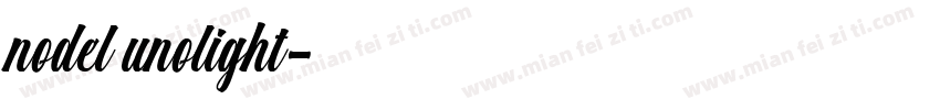 nodel unolight字体转换